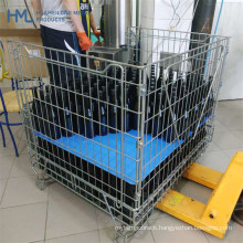 Huameilong Galvanized Transport Stackable Wine Industry Wire Mesh Container Crates